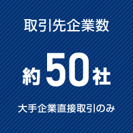 取引先企業数 約50社